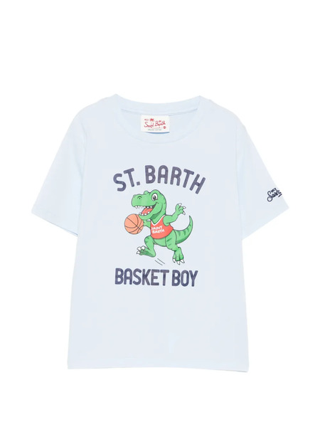  Mc2 Saint Barth Kids Denver Dinosaur Graphic T-shirt - Blue 