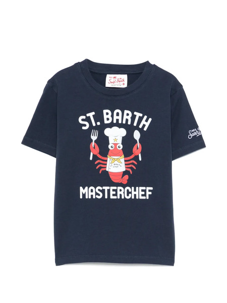  Mc2 Saint Barth Kids Denver Graphic Print T-shirt - Blue 