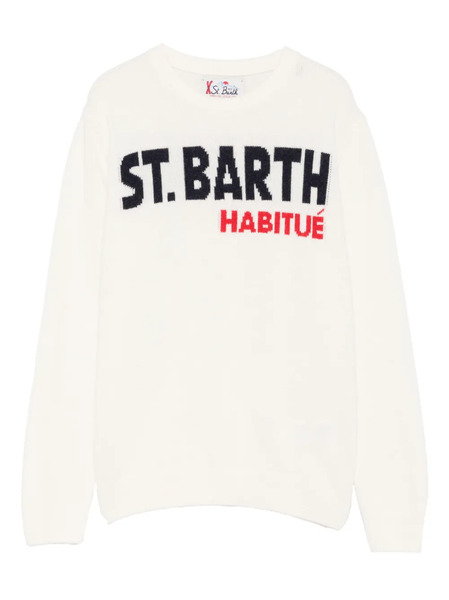  Mc2 Saint Barth Kids Douglas Crew Neck Top - Neutrals 