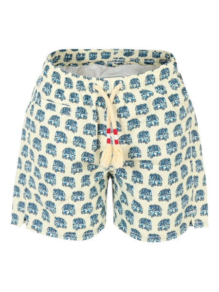  Mc2 Saint Barth Kids Elephant-print Drawstring Swim Shorts - Neutrals 