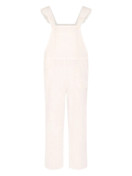  Mc2 Saint Barth Kids Floral Cut-out Jumpsuit - White 