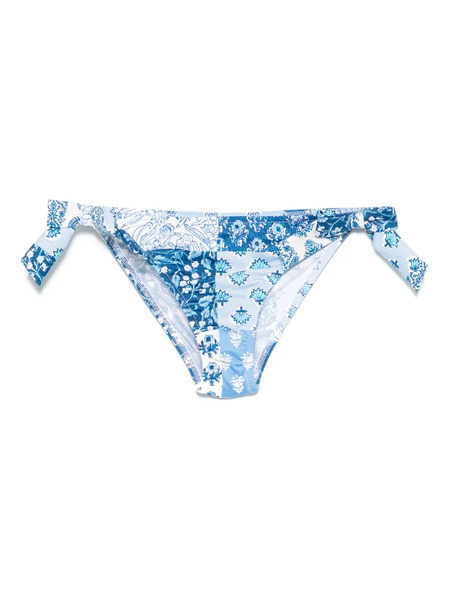  Mc2 Saint Barth Kids Floral-print Bikini Briefs - Blue 