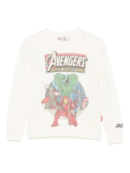  Mc2 Saint Barth Kids Graphic-print Sweater - White 