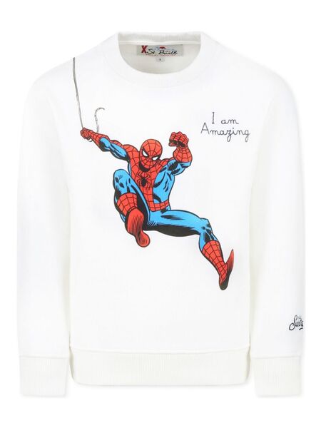  Mc2 Saint Barth Kids Graphic Print Sweatshirt - White 