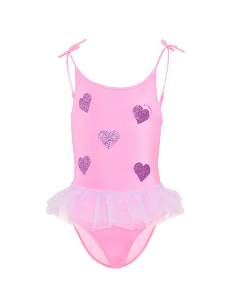  Mc2 Saint Barth Kids Heart-print Swimsuit - Pink 