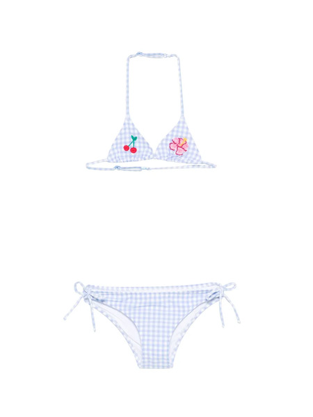  Mc2 Saint Barth Kids Holly Cherry Floral Bikini - Blue 