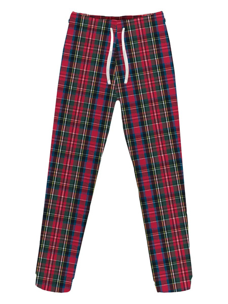  Mc2 Saint Barth Kids Hypnos Plaid-check Drawstring-fastening Trousers - Red 