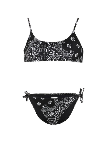 Mc2 Saint Barth Kids Jaiden Paisley Bikini - Black 