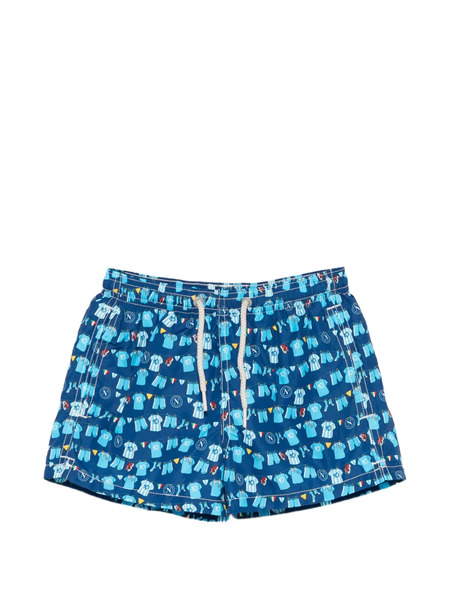  Mc2 Saint Barth Kids Jean Lighting Swim Shorts - Blue 