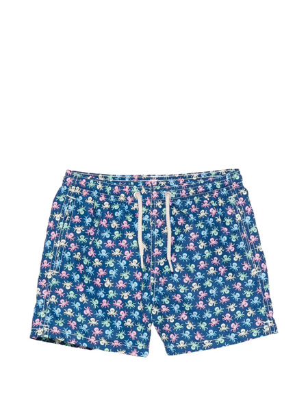  Mc2 Saint Barth Kids Jeans Octopus Print Swim Shorts - Blue 