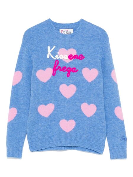  Mc2 Saint Barth Kids Kiss Ene Frega Sweater - Blue 