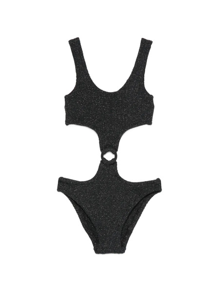  Mc2 Saint Barth Kids Laurel Cutout Ring Swimsuit - Black 
