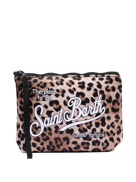  Mc2 Saint Barth Kids Leopard Print Pouch - Neutrals 