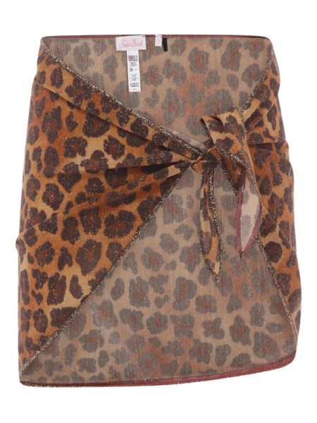  Mc2 Saint Barth Kids Leopard-print Sarong - Brown 