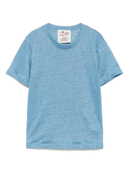 Mc2 Saint Barth Kids Linen T-shirt - Blue 