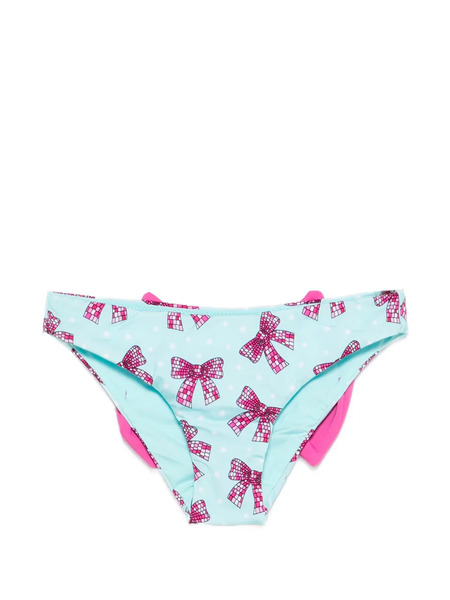  Mc2 Saint Barth Kids Madame Bow-print Bikini Bottoms - Pink 