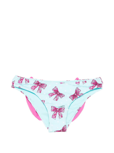  Mc2 Saint Barth Kids Madame Bow Printed Bottoms - Blue 