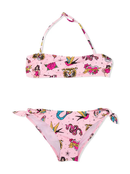  Mc2 Saint Barth Kids Mary Old School Bikini-set - Pink 