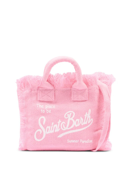  Mc2 Saint Barth Kids Mini Vanity Fringe-detail Tote Bag - Pink 