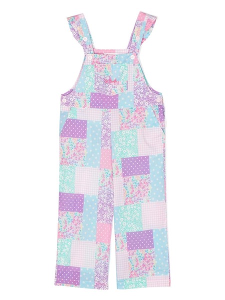  Mc2 Saint Barth Kids Patchwork Pattern Print Jumpsuit - Purple 