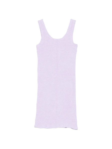  Mc2 Saint Barth Kids Taina Textured Dress - Purple 