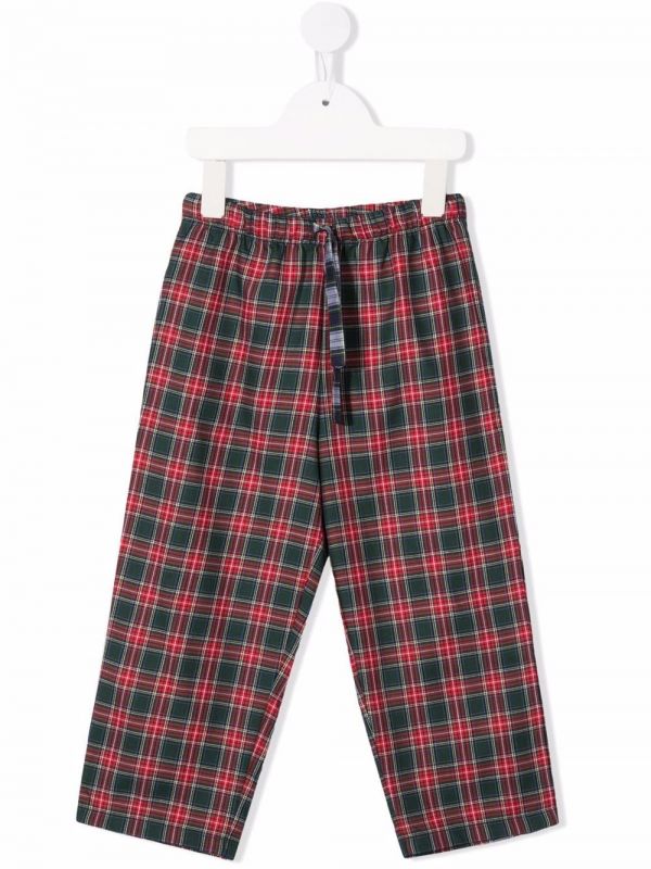  Mc2 Saint Barth Kids Tartan-check Print Trousers - Red 