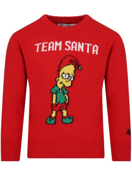  Mc2 Saint Barth Kids Team Santa Jumper - Red 