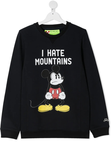  Mc2 Saint Barth Kids Teen Angry Mickey Sweatshirt - Blue 