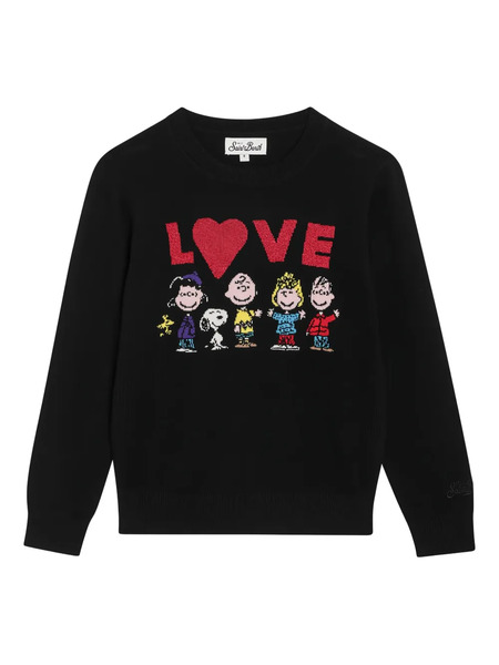  Mc2 Saint Barth Kids X Peanuts Crew-neck Sweater - Black 