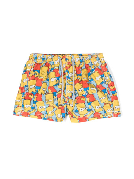  Mc2 Saint Barth Kids X The Simpsons Jean Lighting Swim Shorts - Blue 
