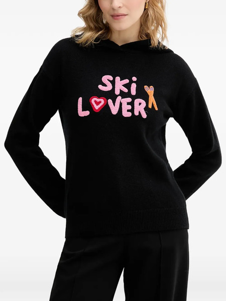  Mc2 Saint Barth Lettering-detail Sweater - Black 