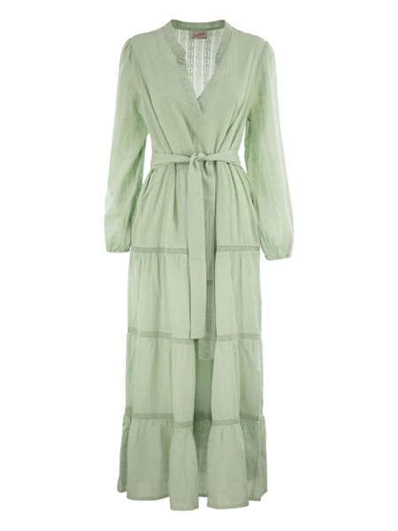  Mc2 Saint Barth Leyde Long-sleeve Maxi Dress - Green 