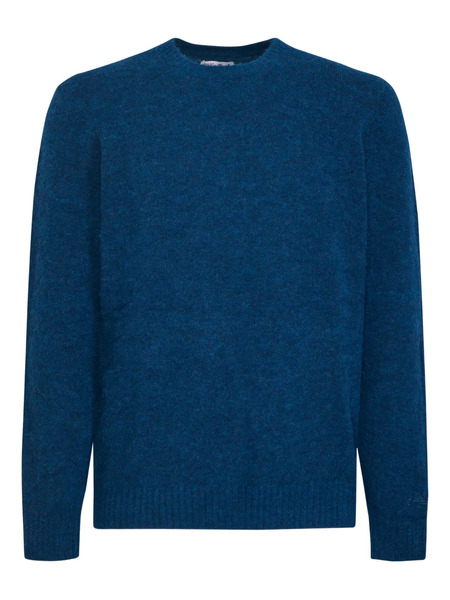  Mc2 Saint Barth Logo-embroidered Crew-neck Sweater - Blue 