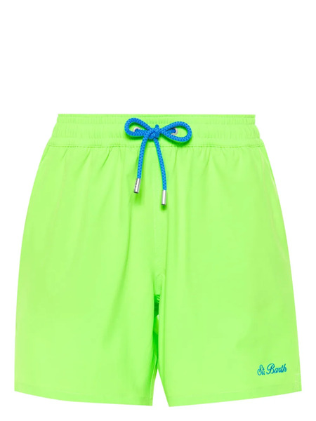  Mc2 Saint Barth Logo-embroidered Swim Shorts - Green 