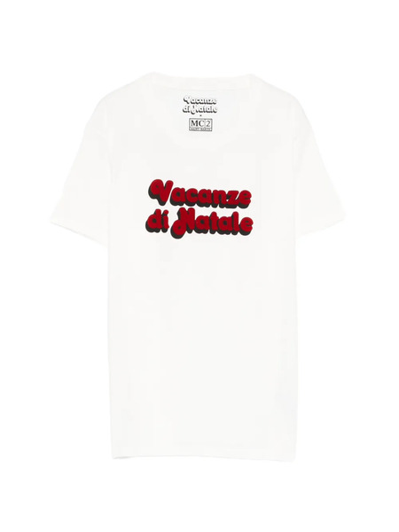  Mc2 Saint Barth Logo Flock T-shirt - White 