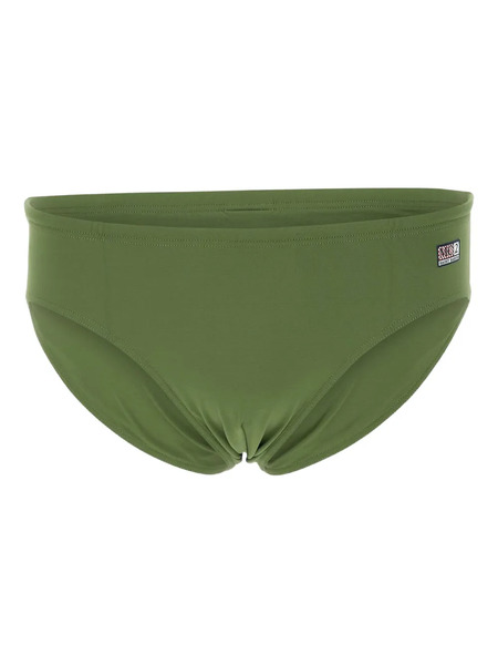  Mc2 Saint Barth Logo-patch Swim Trunks - Green 