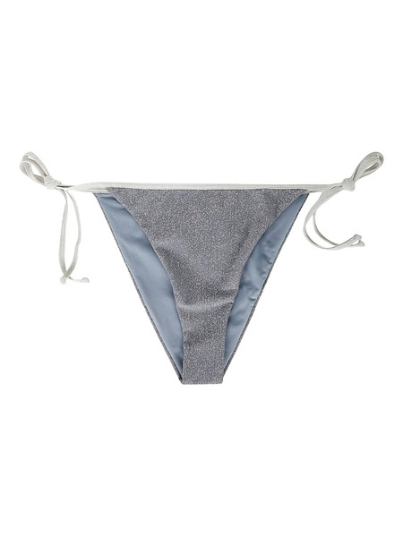  Mc2 Saint Barth Lurex Bikini Briefs - Silver 