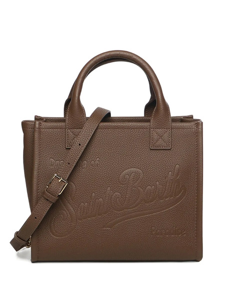  Mc2 Saint Barth Midi Vanity Embossed Top-handle Tote Bag - Brown 