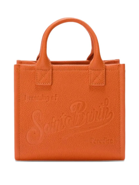  Mc2 Saint Barth Mini Embossed-logo Tote Bag - Orange 