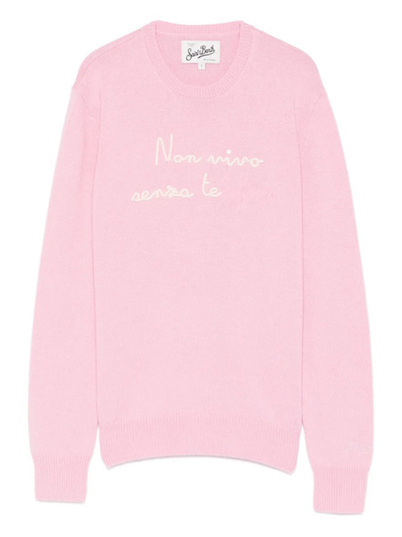  Mc2 Saint Barth New Queen Embroidered Sweater - Pink 