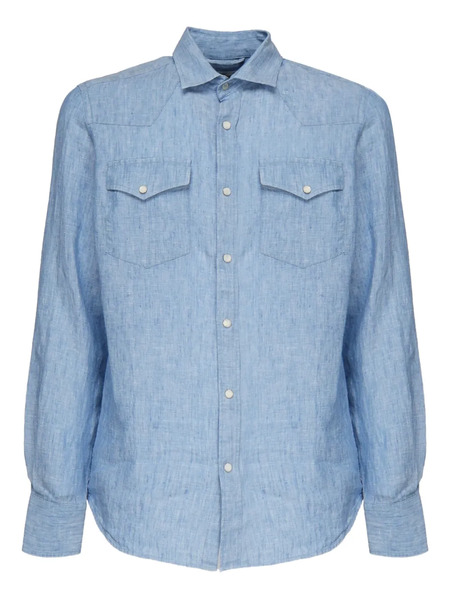  Mc2 Saint Barth Pockets Long-sleeve Shirt - Blue 