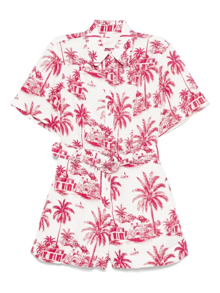  Mc2 Saint Barth Printed Playsuit - Red 