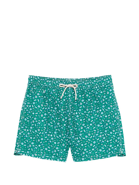  Mc2 Saint Barth Printed Swim Shorts - Green 