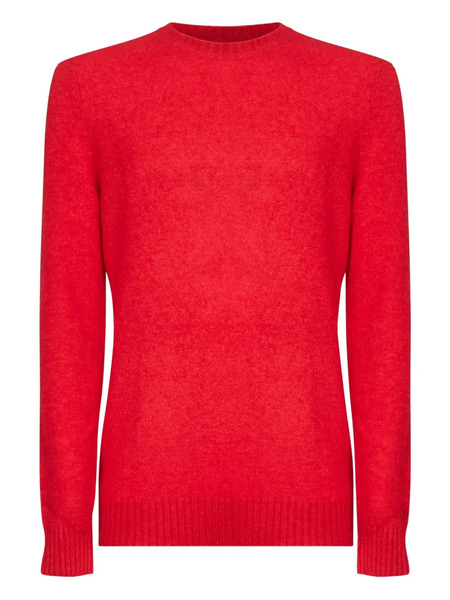  Mc2 Saint Barth Ribbed Logo-embroidery Sweater - Red 