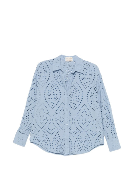  Mc2 Saint Barth Sangallo Cotton Blouse - Blue 