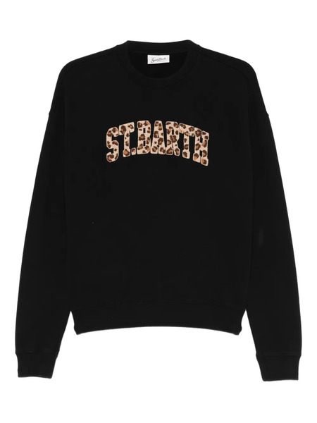  Mc2 Saint Barth Stardust W Logo-embroidered Sweatshirt - Black 