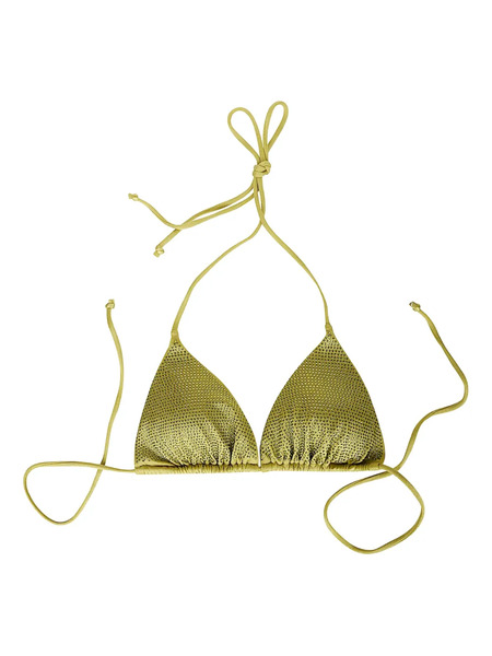  Mc2 Saint Barth Strass Triangle-cup Bikini Top - Green 