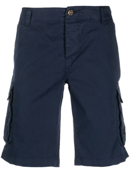  Mc2 Saint Barth Stretch-cotton Cargo Shorts - Blue 