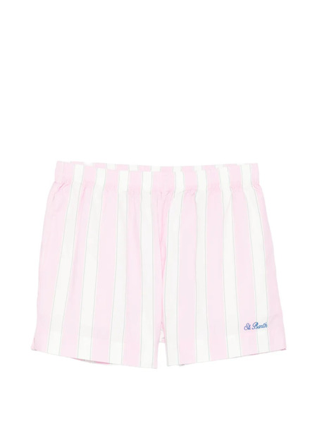  Mc2 Saint Barth Striped-pattern Shorts - Pink 