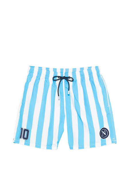  Mc2 Saint Barth Striped Swim Shorts - Blue 